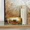 90oz English Garden Scented White 4 Wick Candle in Hammered Gold Bowl